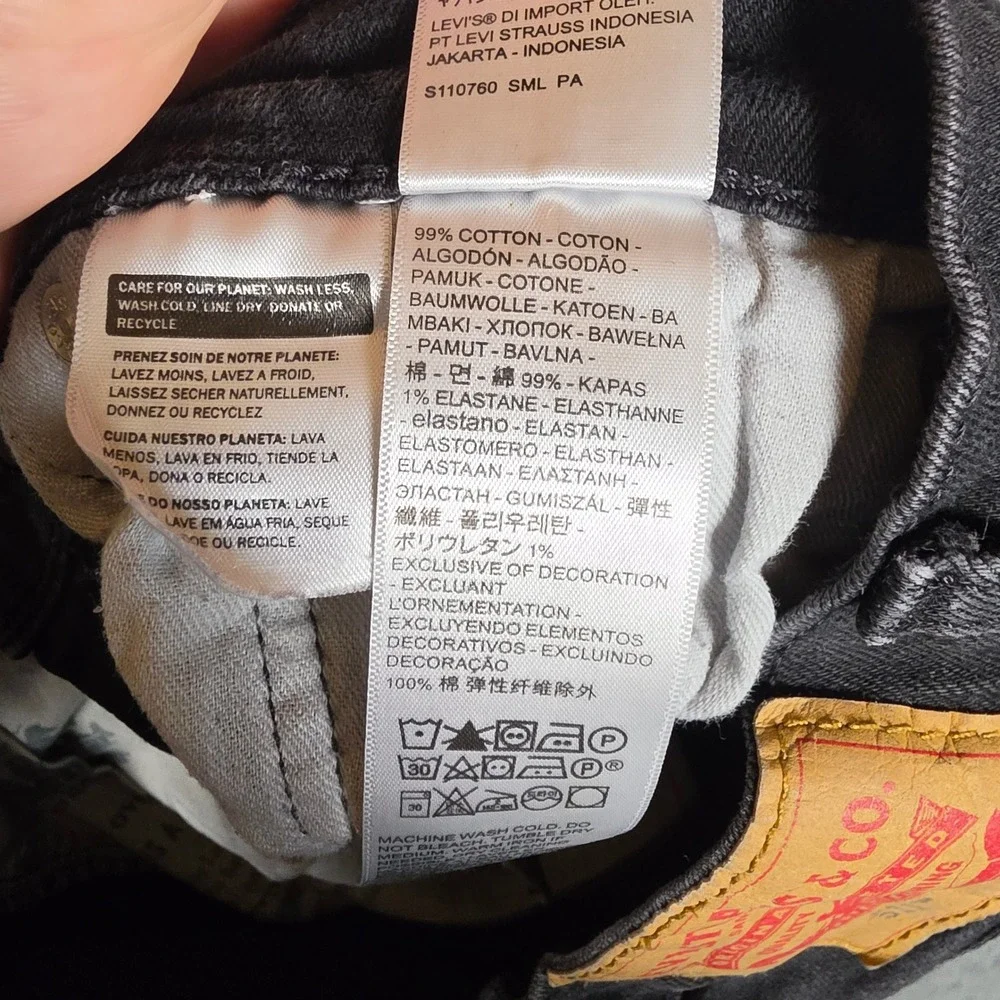 Levis 511 Jeans Mens 34x34 Slim Fit Black Business Office Casual Stretch Denim